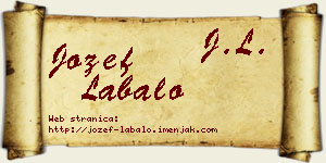 Jožef Labalo vizit kartica